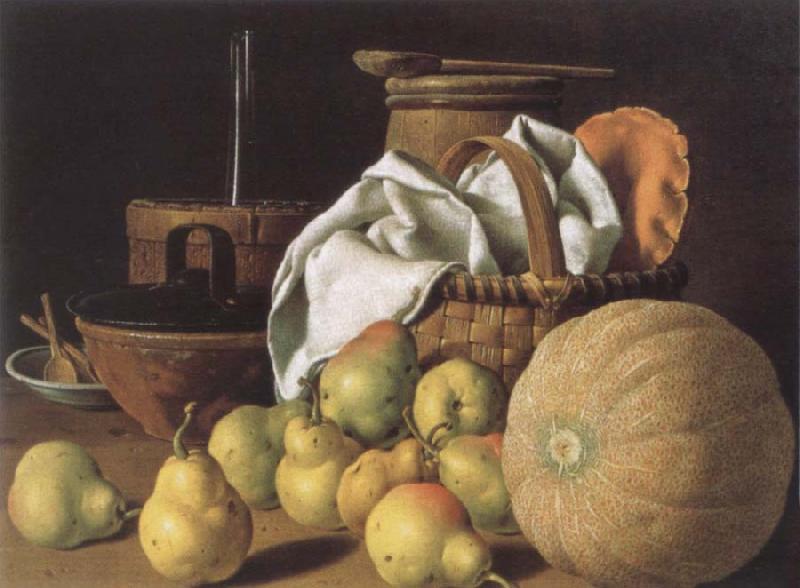 MELeNDEZ, Luis Style life with melon and pears oil painting image